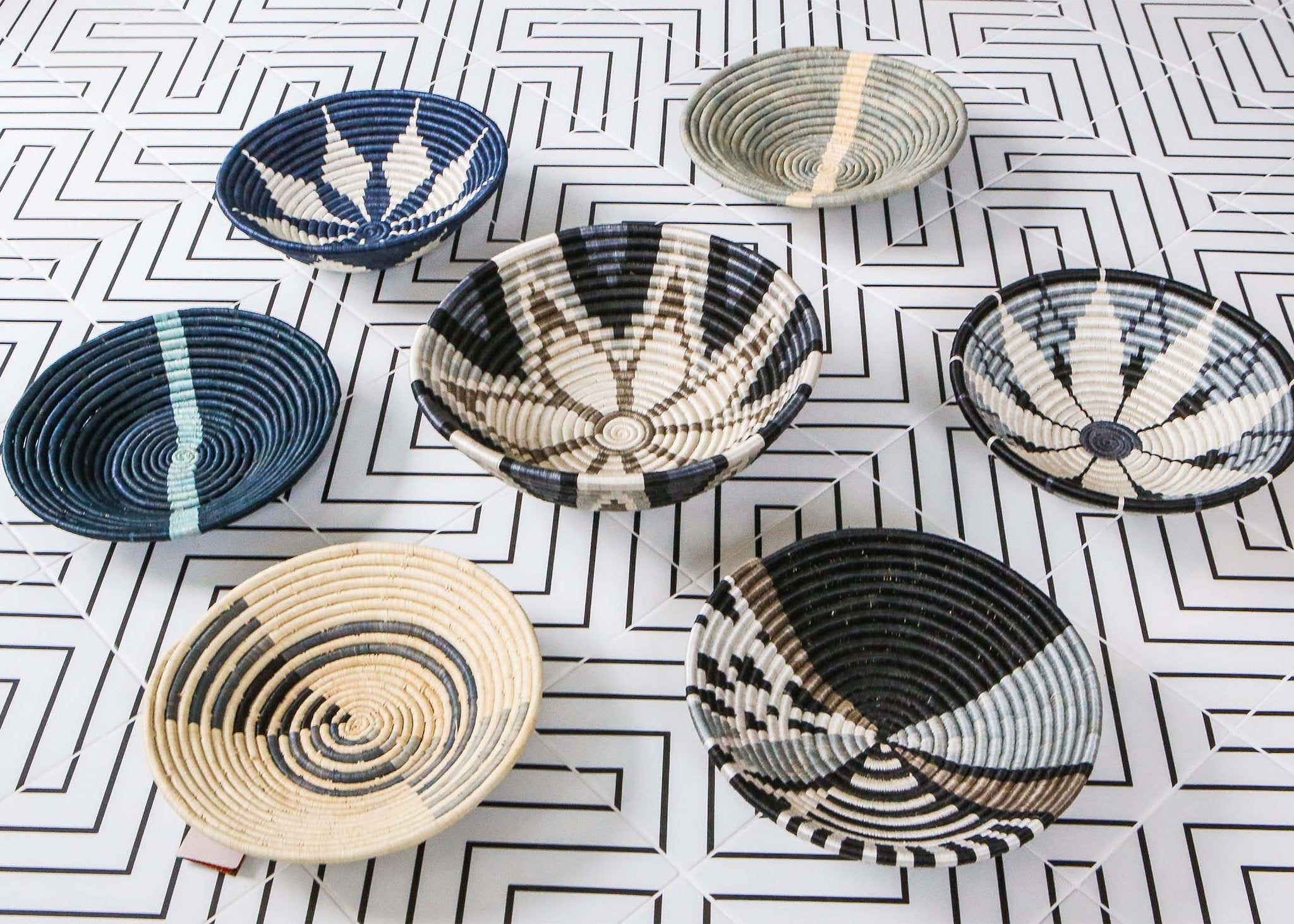 Opal Grey 12&quot; Geo Basket