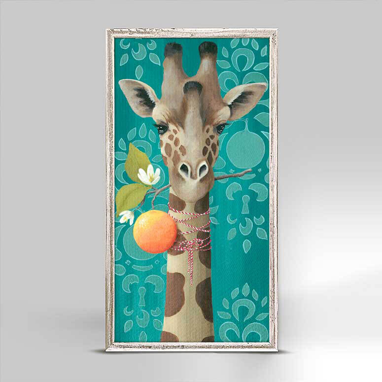 Orange Giraffe Mini Canvas