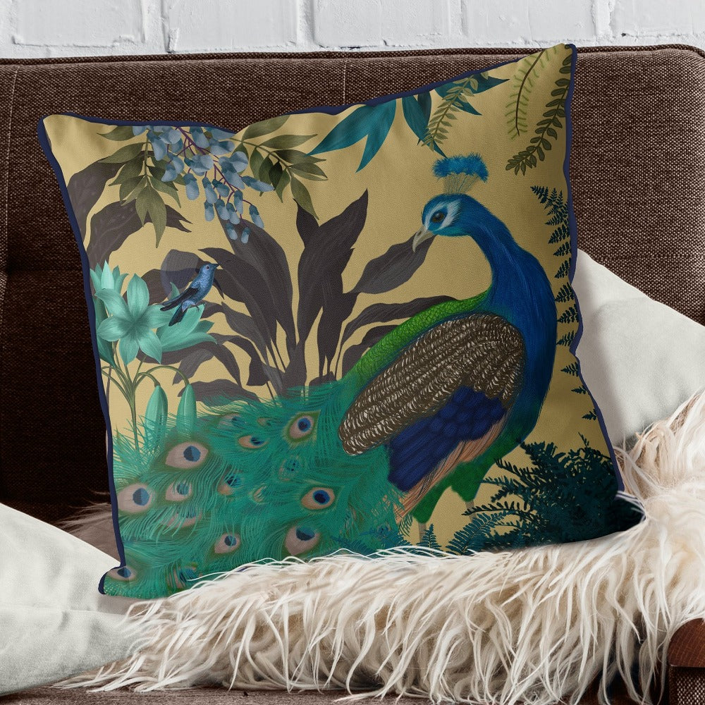 Peacock Garden Pillow
