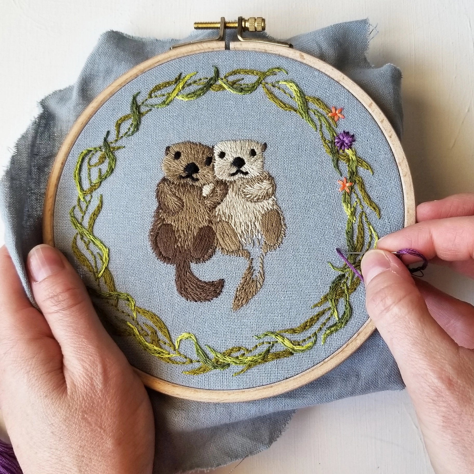 Otterly Adorable Embroidery Kit