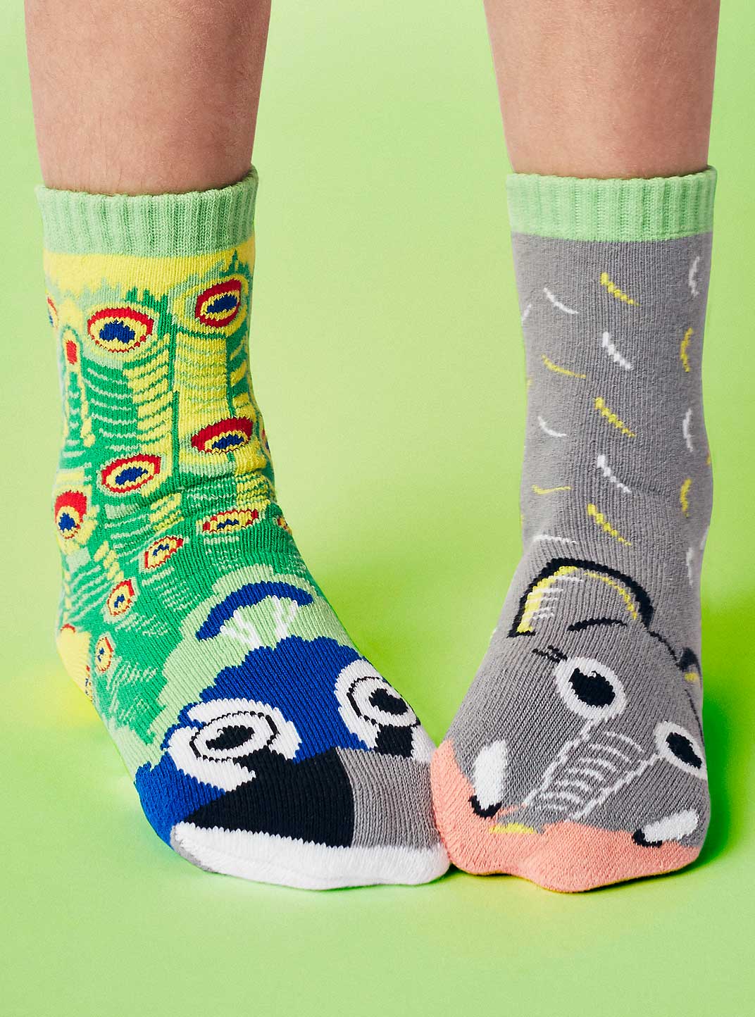 Peacock &amp; Elephant Socks