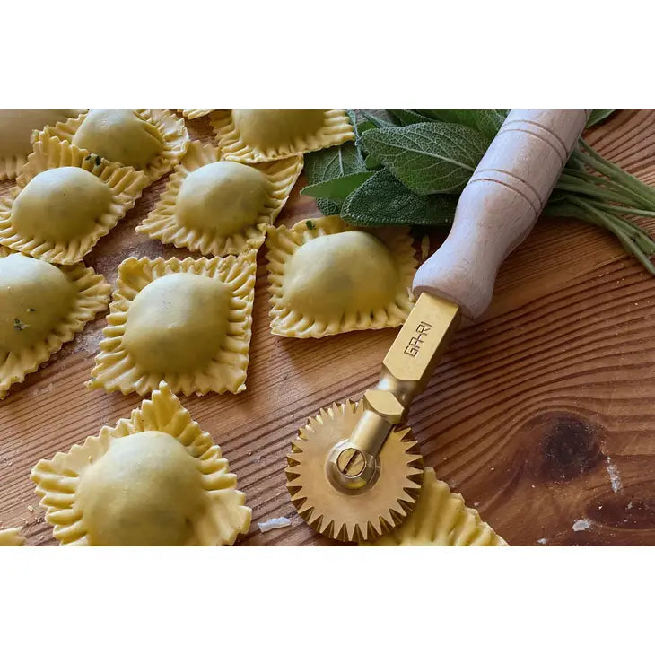 Fluted Brass Pasta Wheel