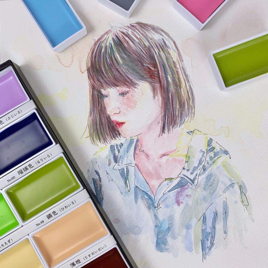 Gansai Tambi Pastel Watercolor 12pk Set