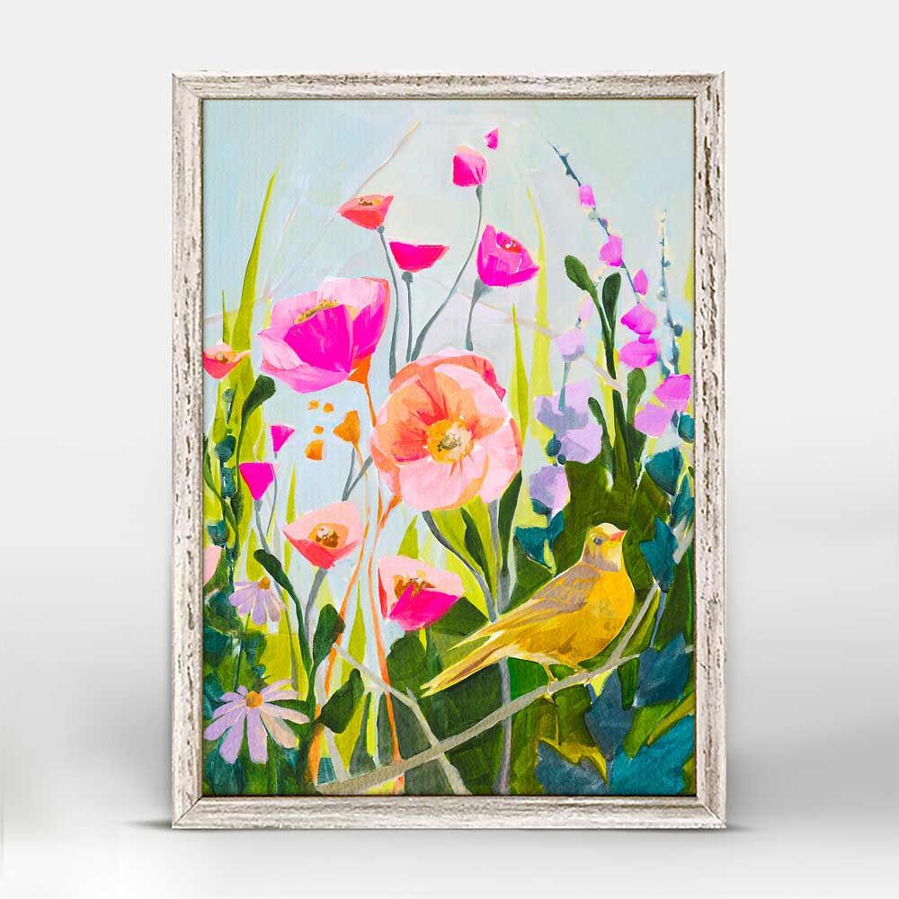 Pink Flower Paradise Mini Canvas