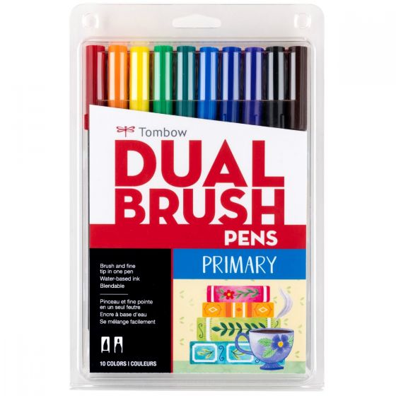 Dual Brush Pen Set - Primary