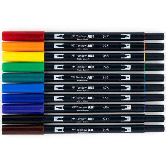 Dual Brush Pen Set - Primary