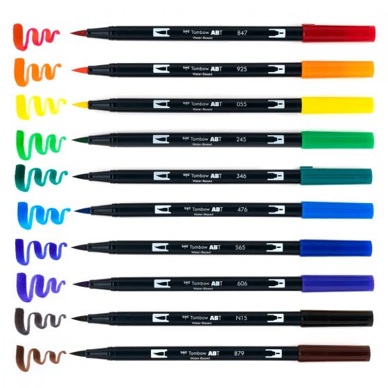 Dual Brush Pen Set - Primary