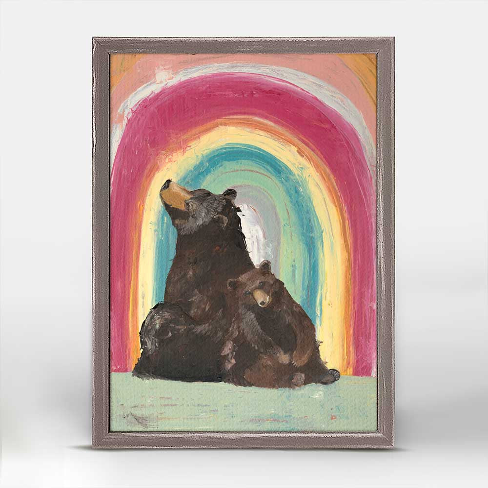 Rainbow Bears Mini Canvas