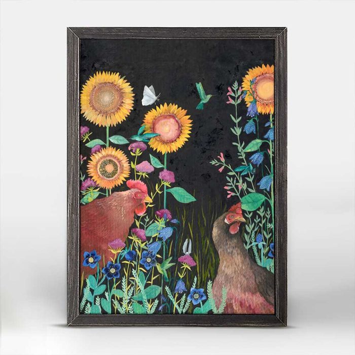 Roosters &amp; Sunflowers Mini Canvas