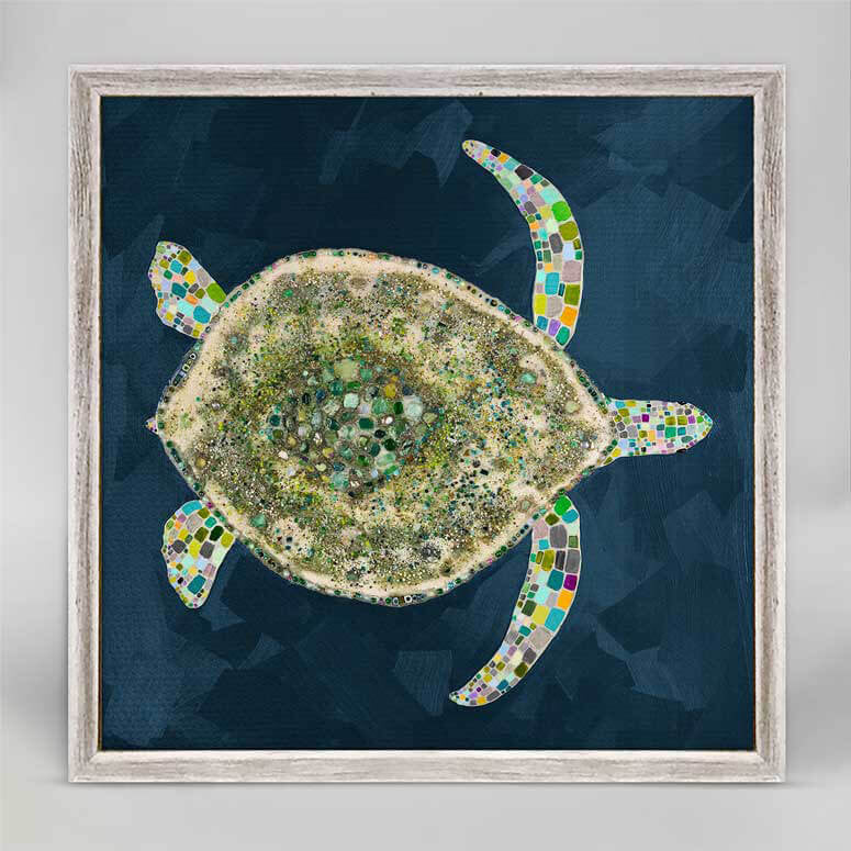 Jeweled Sea Turtle Mini Canvas