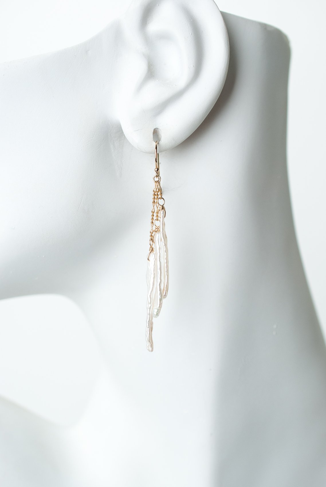 Serenity Pearl Tassel Earrings