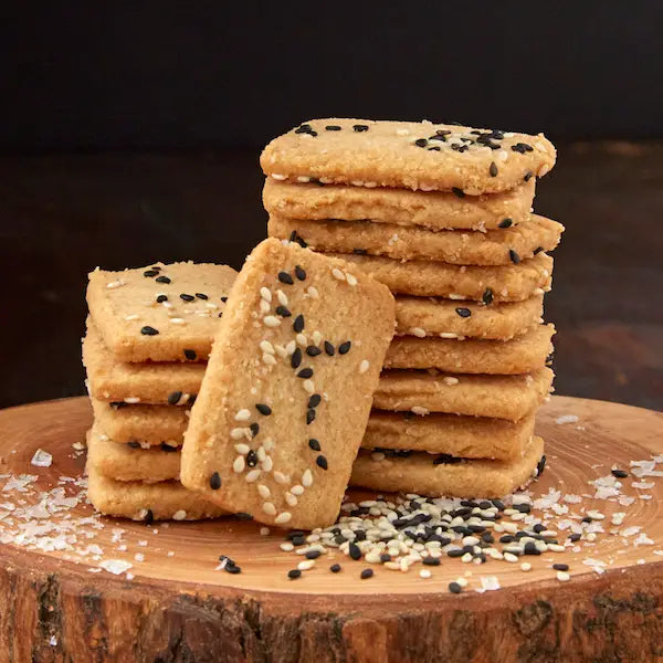 Black &amp; White Sesame Savory Biscuit