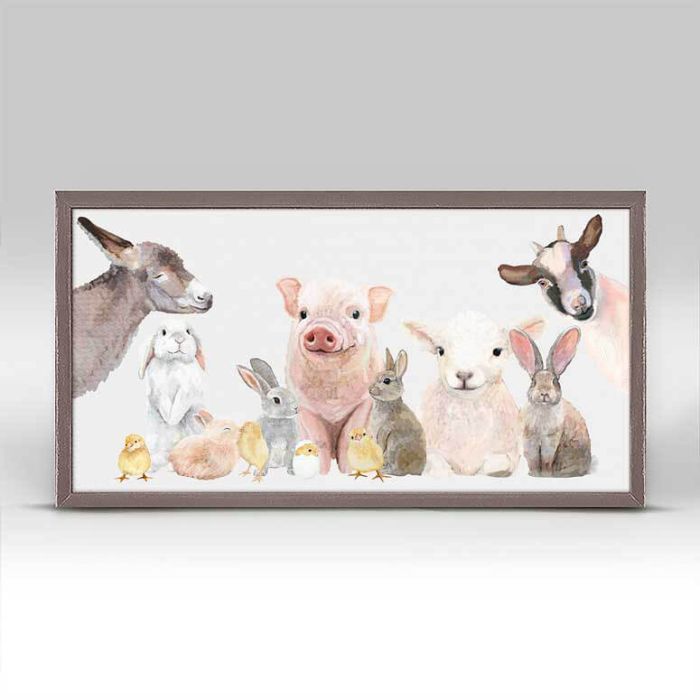 Spring Animal Babies Mini Canvas