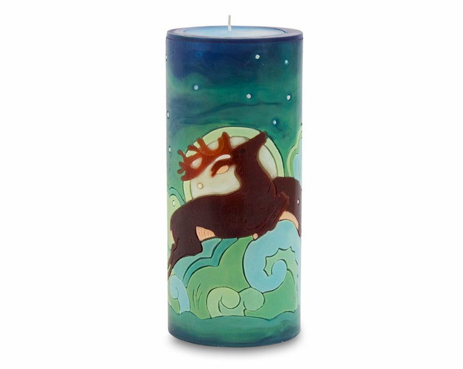 Deer Illuminated Candle