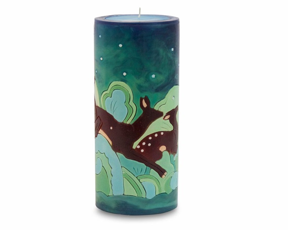 Deer Illuminated Candle