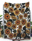Sunflowers and Ladybugs Throw Blanket