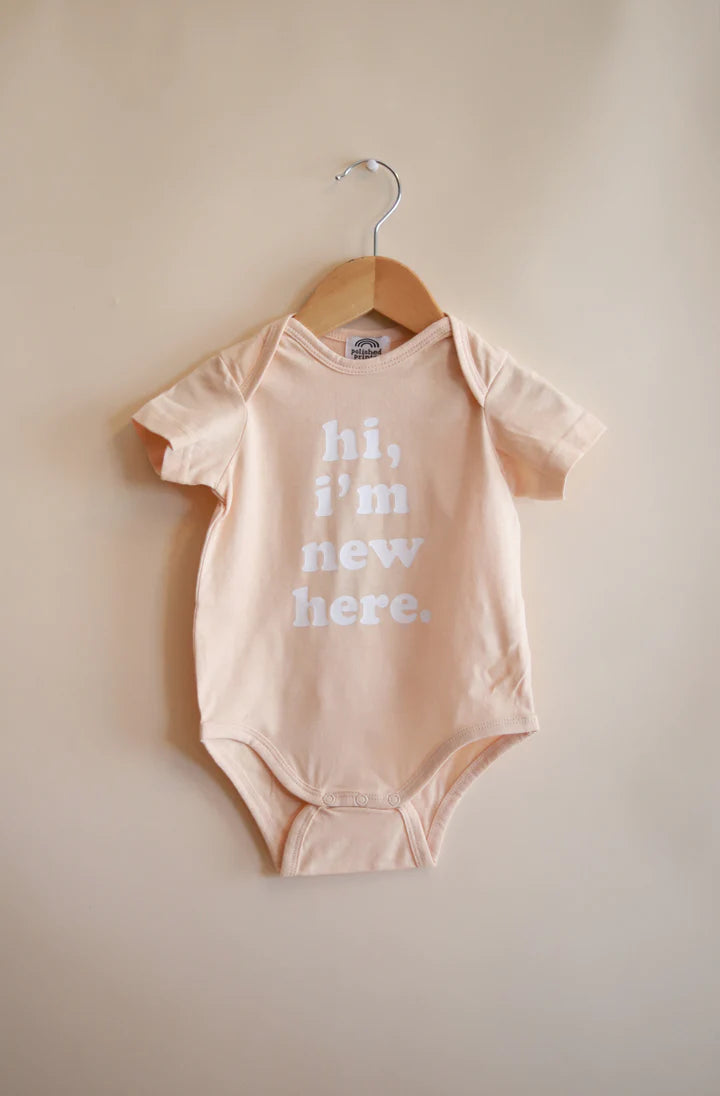 Hi, I&#39;m New Here Onesie