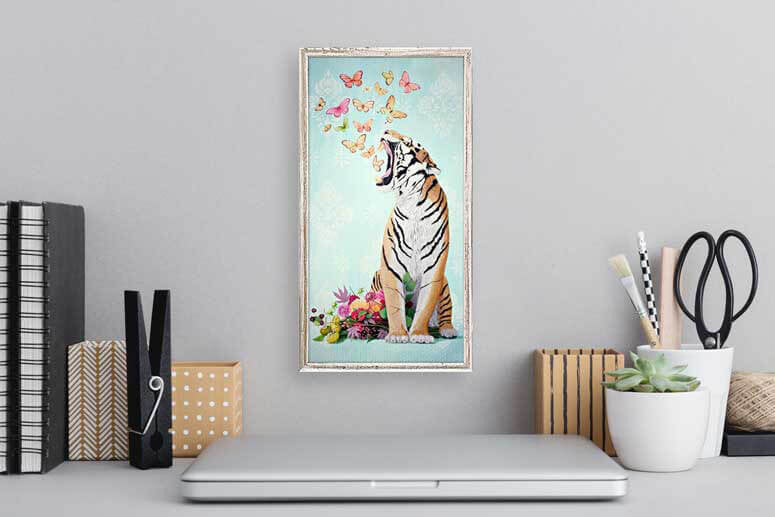 Tiger Loves Color Mini Canvas