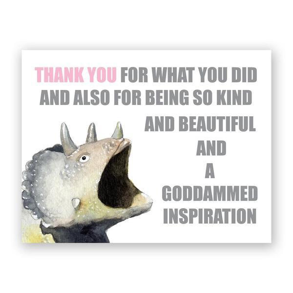 Triceratops Thank You Set