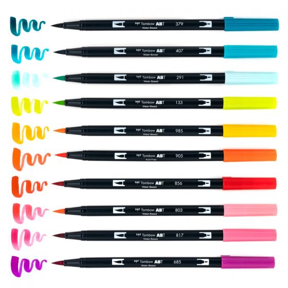 Dual Brush Pen Set- Tropical