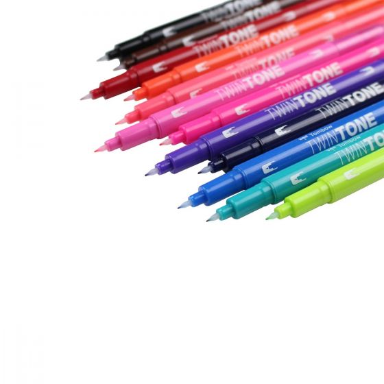 Twintone Dual-Tip Marker Set - Bright