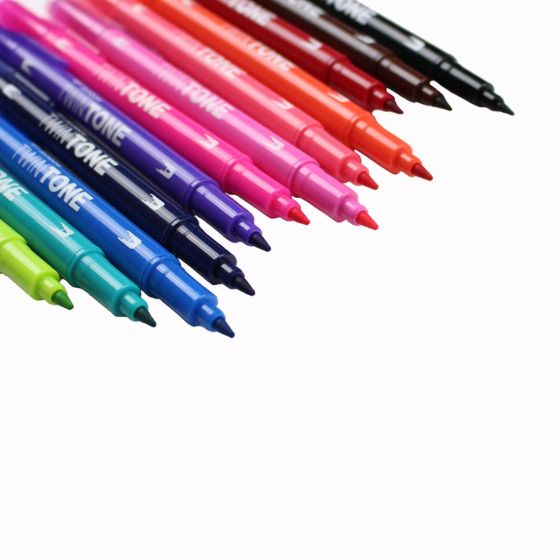 Twintone Dual-Tip Marker Set - Bright