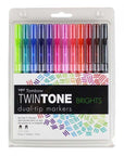 Twintone Dual-Tip Marker Set - Bright