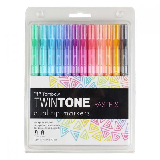 Twintone Dual-Tip Marker Set - Pastel