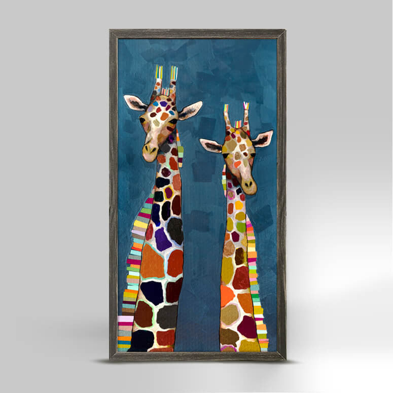 Two Giraffes Mini Canvas