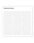Unresolved Issues List Pad