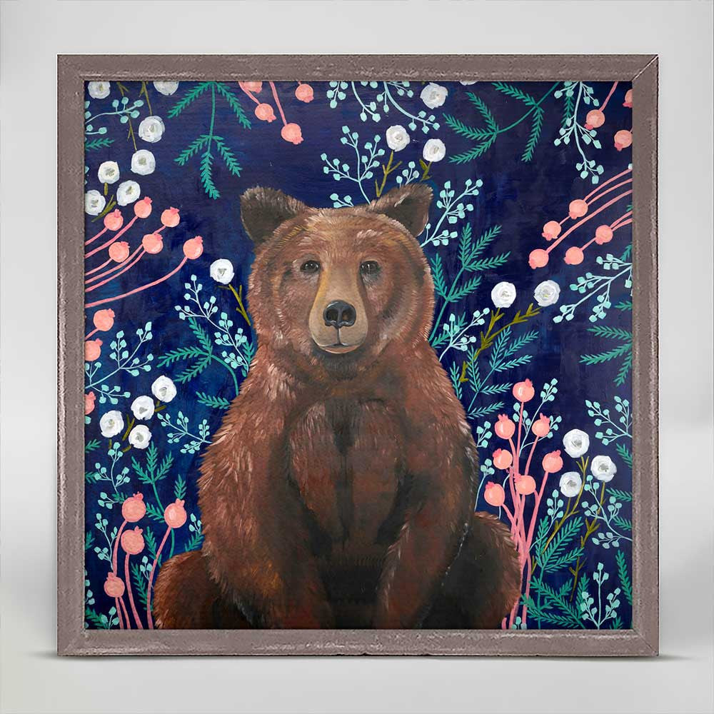 Wildflower Bear Mini Canvas