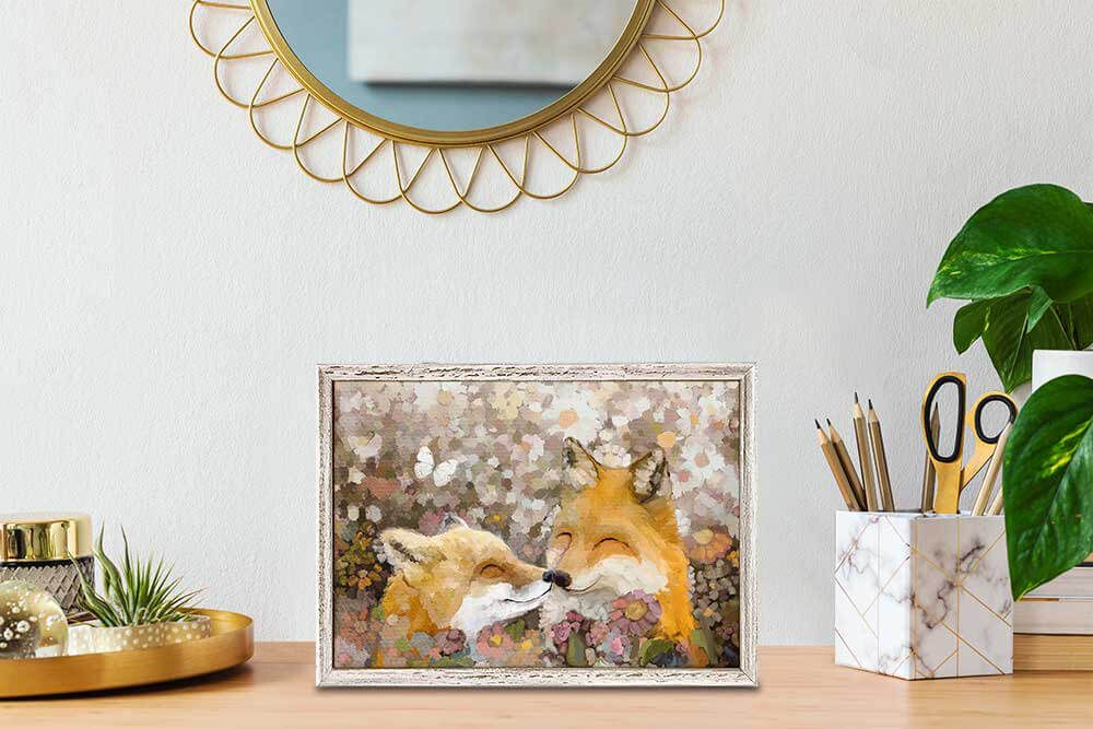 Wildflower Foxes Mini Canvas