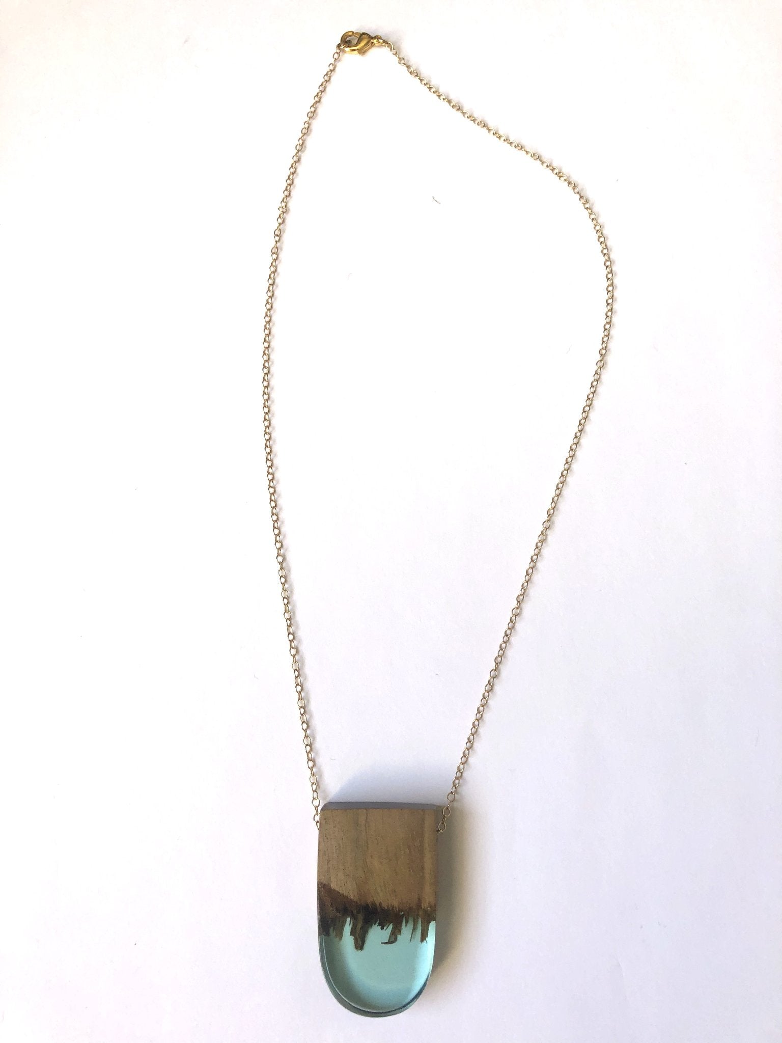 Wood + Resin Pendant