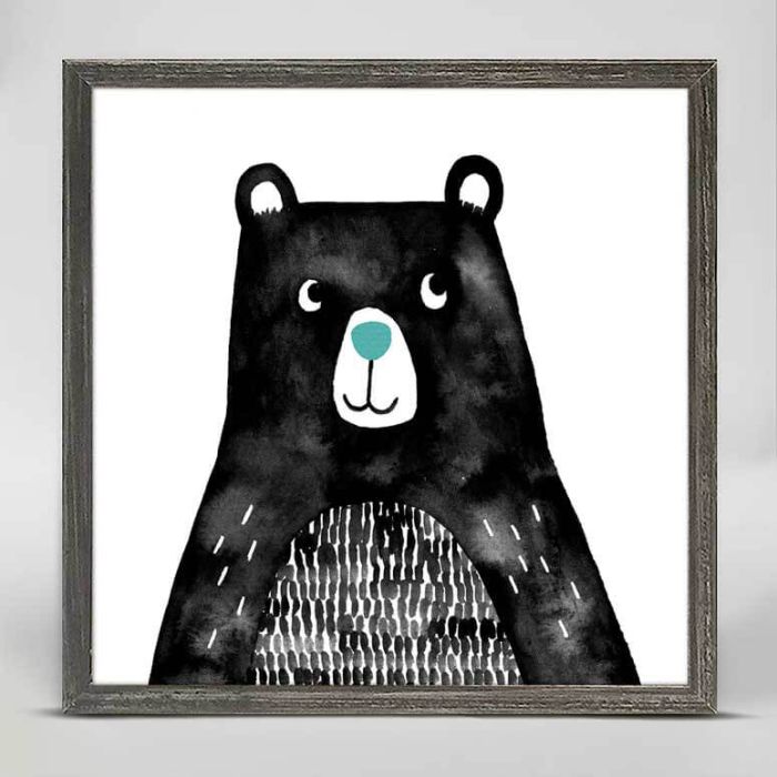 Woodland Friends - Hey Bear Mini Canvas
